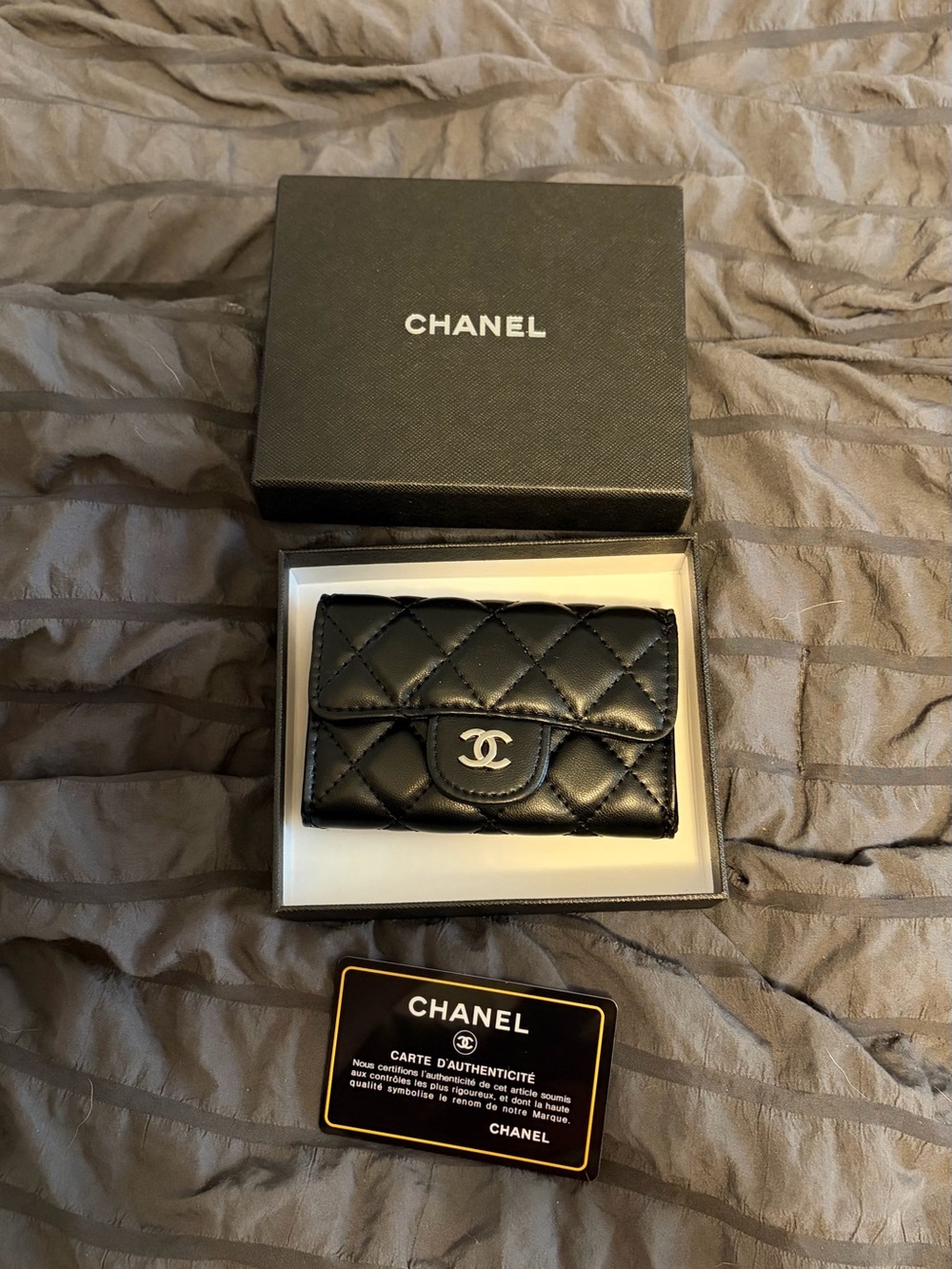 Black Quilted Wallet